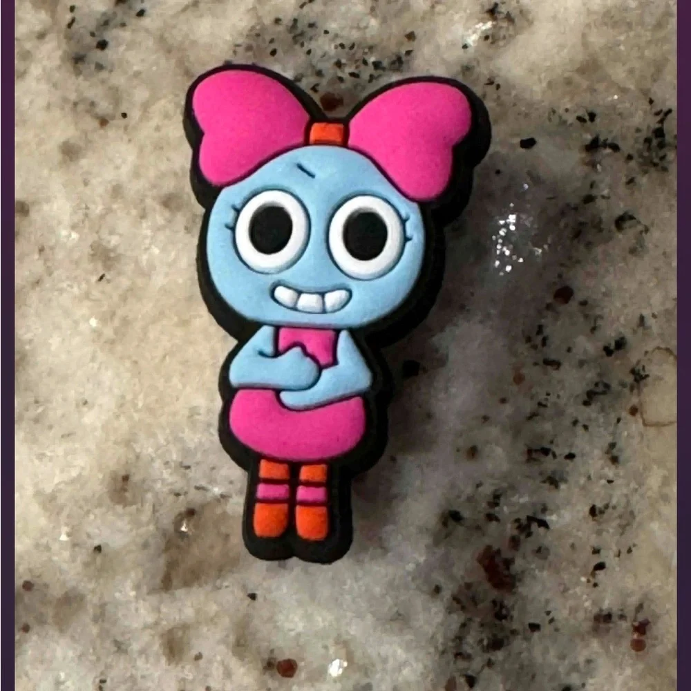 Dandy’s world croc charm poppy Pink and Blue Cartoon Character Kids Accessory